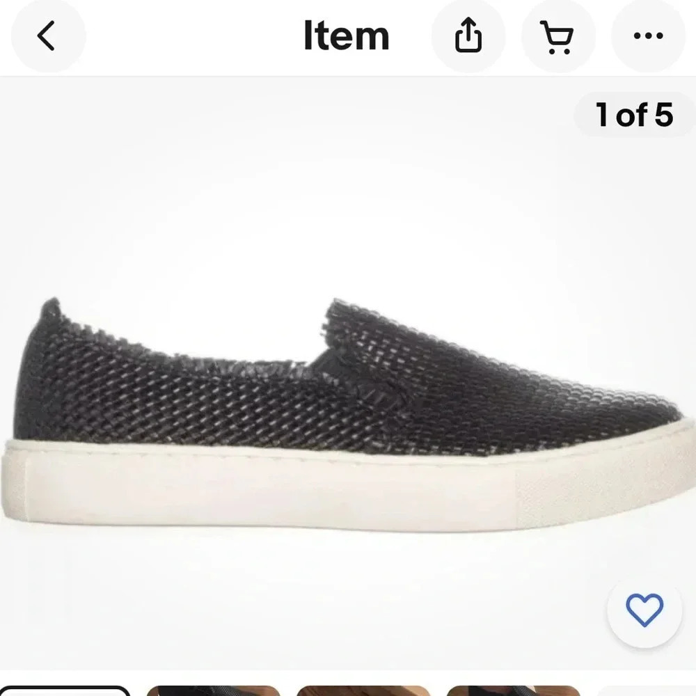 Indigo rd. Black Woven Slip On sneaker shoes Size 6 athleisure
